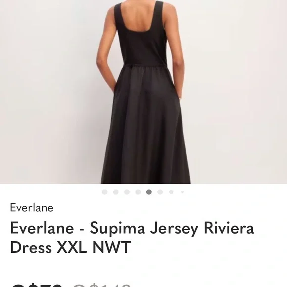 Everlane Supima Jersey Black NWT 18 20 XXL - Picture 5 of 7